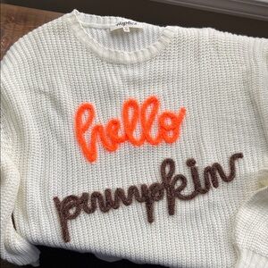 Hello pumpkin oversized sweater